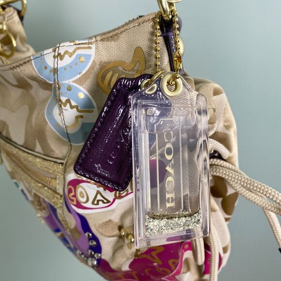 Coach Poppy Jazzy Bag Purse Signature C Canvas Graffiti Shoulder Crossbody 15311 - Picture 5 of 16